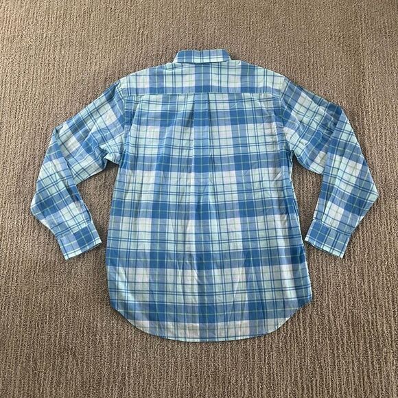 Vineyard Vines Blue and Green Plaid Button Down Tucker Shirt - Picture 9 of 11